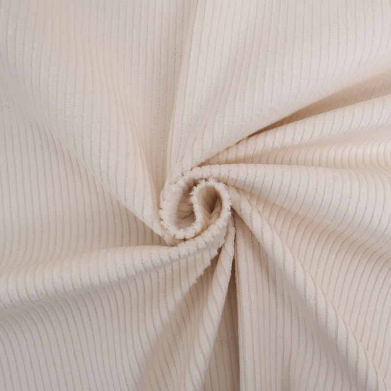 Velours Côtelé Stretch Maé écru